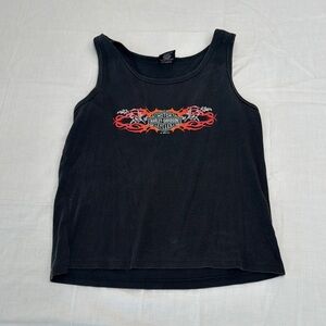 Harley-Davidson Black Graphic Sleeveless Tank Top Women’s Large